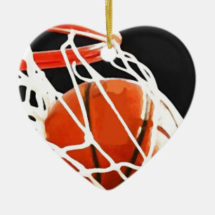 Basketball Artwork Ceramic Tree Decoration
