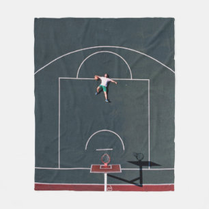 Basketball Artwork Fleece Blanket