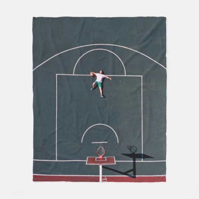 Basketball Artwork Fleece Blanket (Front)