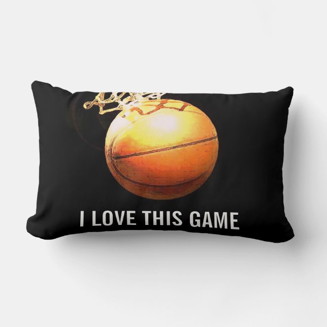 Basketball Artwork Lumbar Cushion (Front)