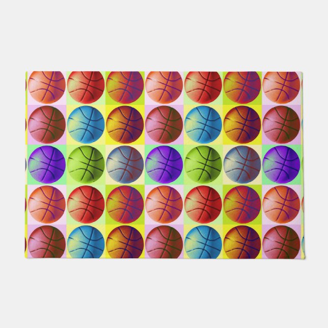 Basketball Artwork Pop Art Doormat (Front)