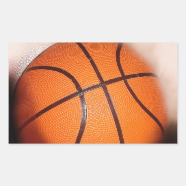 Basketball Artwork Rectangular Sticker (Front)
