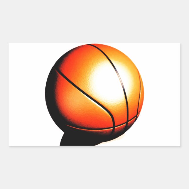 Basketball Artwork Rectangular Sticker (Front)