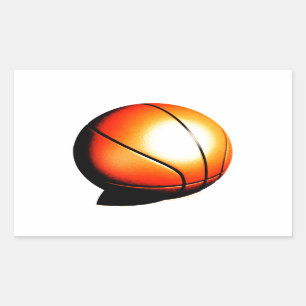 Basketball Artwork Rectangular Sticker