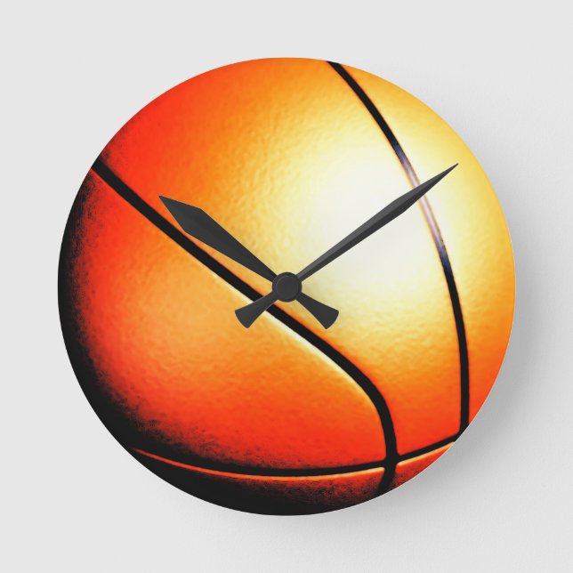 Basketball Artwork Round Clock (Front)