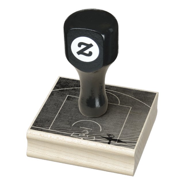 Basketball Artwork Rubber Stamp (Stamp)