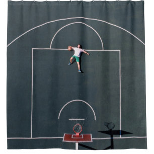 Basketball Artwork Shower Curtain
