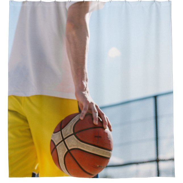 Basketball Artwork Shower Curtain (Front)
