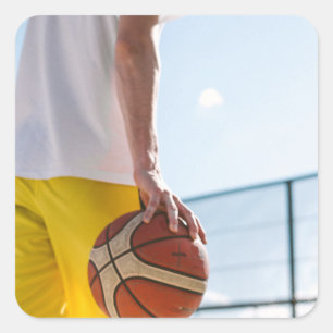 Basketball Artwork Square Sticker