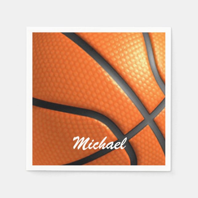 Basketball Artwork Your Name Napkin (Front)