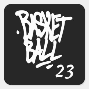Basketball Athletic Sport Number 23 Square Sticker