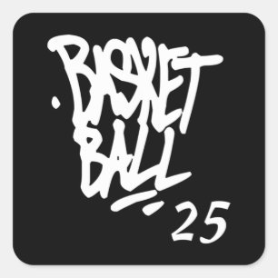 Basketball Athletic Sport Number 25 Square Sticker