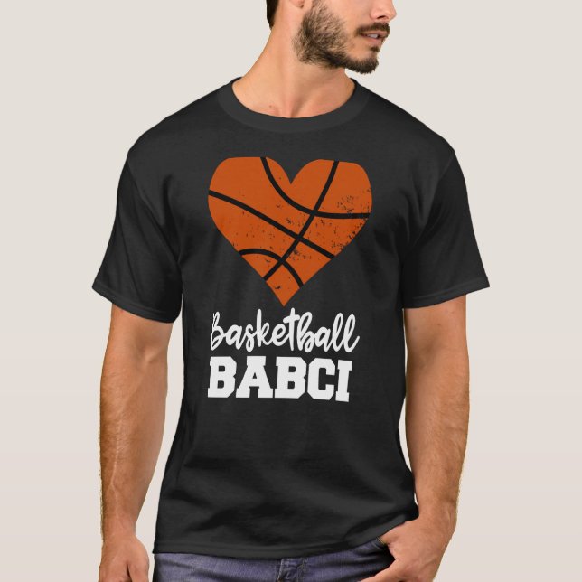 Basketball Babci Basketball Heart Grandma Babci T-Shirt (Front)