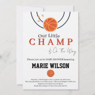 Basketball Baby Shower Invitation
