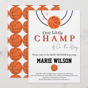 Basketball Baby Shower Sports Girl Boy Favors Invitation