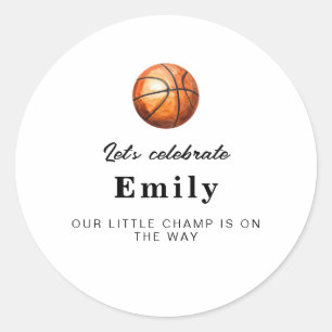 Basketball Baby Shower Stickers