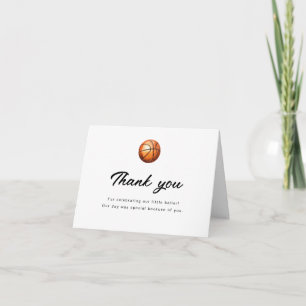 Basketball Baby Shower Thank You Card