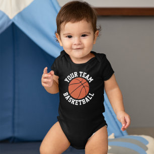 Basketball Baby Team Name, Player Name and Number Bodysuit