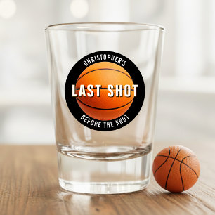 Basketball Bachelor Party Last Shot Before Knot Glass