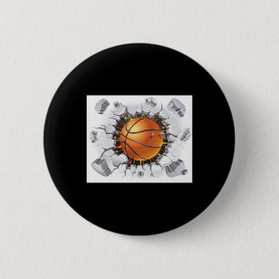 Basketball Ball 1 6 Cm Round Badge