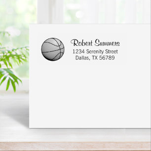 Basketball Ball Address Rubber Stamp