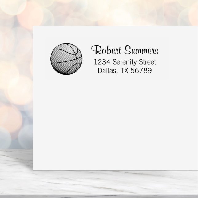 Basketball Ball Address Self-inking Stamp (Creator Uploaded)