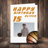 Basketball Ball Boy Photo Happy Birthday