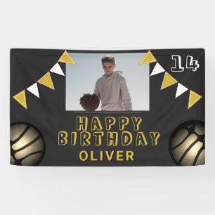 Basketball Ball Bunting Flags Photo Birthday Banner