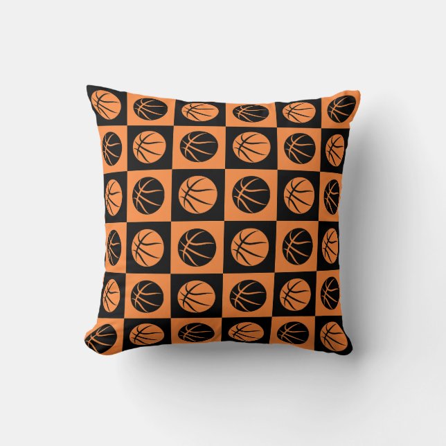 Basketball Ball Chequered Seamless Pattern  Cushion (Front)