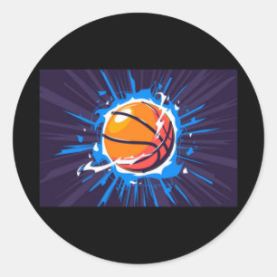 Basketball Ball Classic Round Sticker