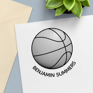 Basketball Ball Custom Name Self-inking Stamp