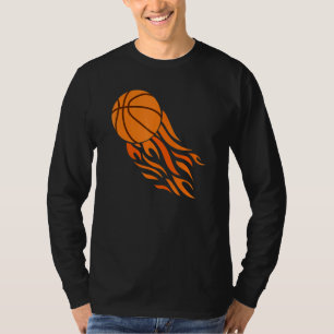 Basketball Ball Fiery Shot Player Mum Dad T-Shirt