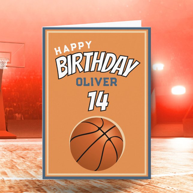 Basketball Ball Happy Birthday Sports Card (Creator Uploaded)