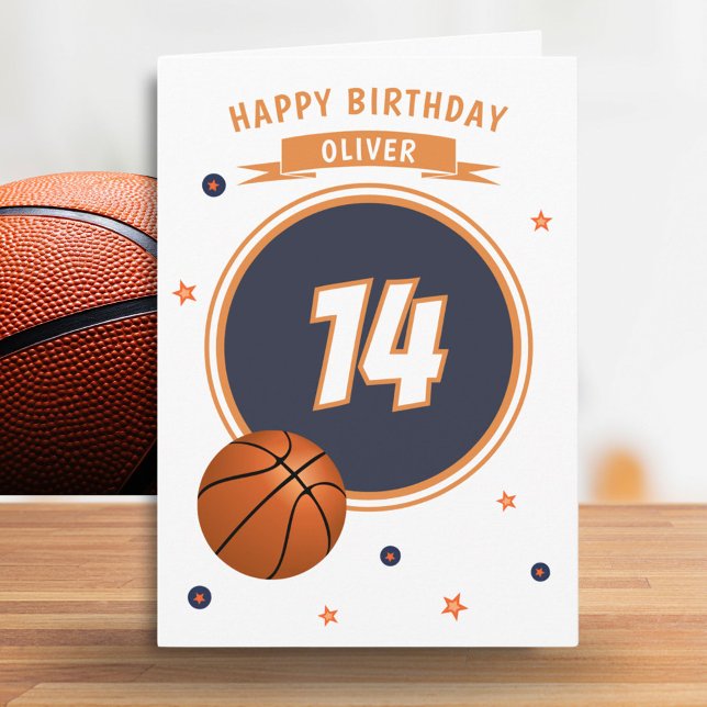 Basketball Ball Happy Birthday Sports Card (Creator Uploaded)