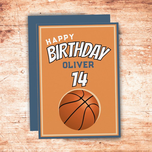 Basketball Ball Happy Birthday Sports Card (Creator Uploaded)