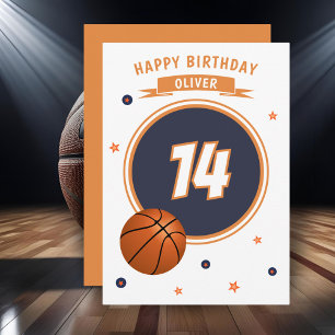 Basketball Ball Happy Birthday Sports Card
