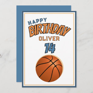 Basketball Ball Happy Birthday Sports Card