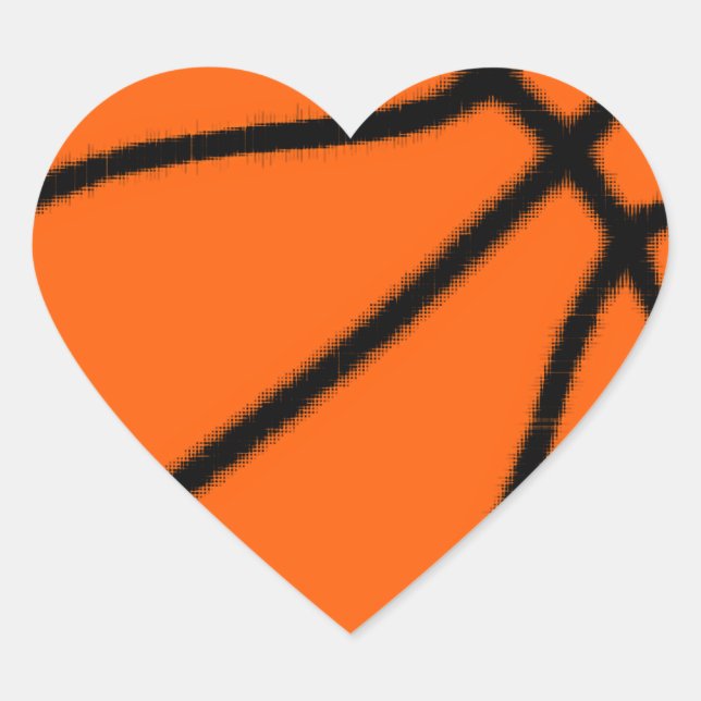 basketball (ball) heart sticker (Front)