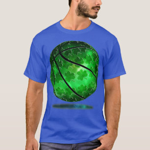 Basketball ball Irish Shamrock Lucky Clover St Pat T-Shirt