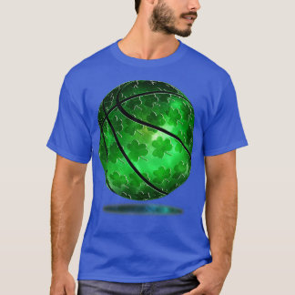 Basketball ball Irish Shamrock Lucky Clover St Pat T-Shirt