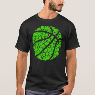 Basketball ball Irish Shamrock Lucky Clover St Pat T-Shirt