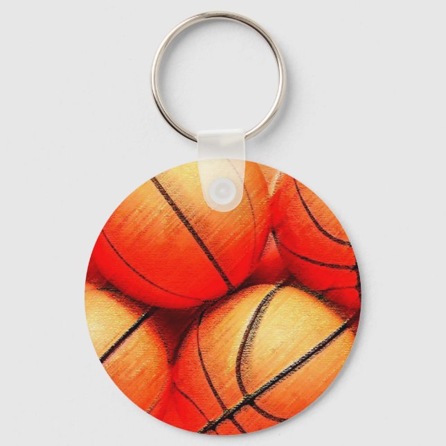 Basketball Ball Key Ring (Front)