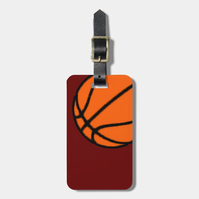 Basketball (ball) luggage tag (Front Vertical)