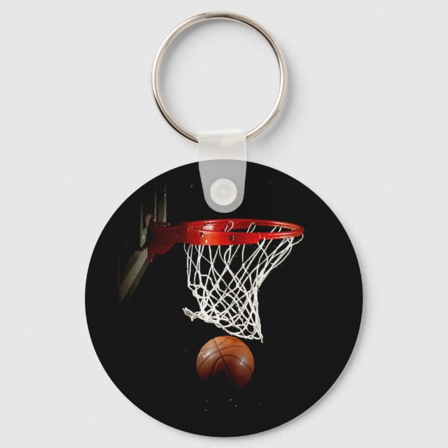 Basketball Ball & Net Key Ring (Front)