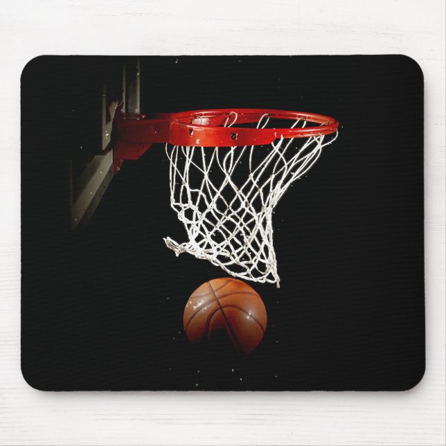 Basketball Ball & Net Mouse Pad (Front)