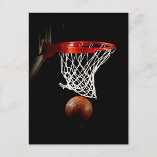 Basketball Ball & Net Postcard