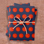 Basketball Ball Pattern Blue Sports  Wrapping Paper Sheet<br><div class="desc">Basketball Ball Pattern Blue Sports Wrapping Paper Sheets. Great for birthday or Christmas time.</div>