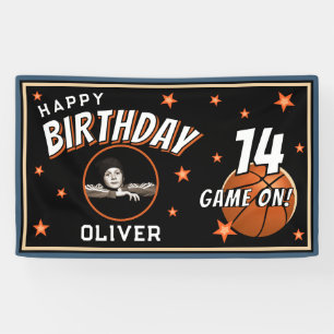 Basketball Ball Sports Birthday Photo Backdrop Banner