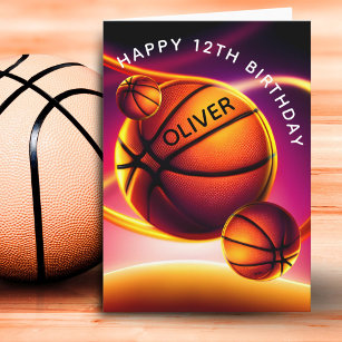 Basketball Ball Sports Happy Birthday Card