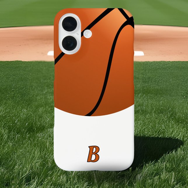 Basketball Ball Sports Monogram  Case-Mate iPhone Case (Creator Uploaded)